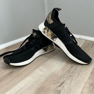 ADIDAS Male Camouflage and Black Size 8.